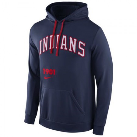 Cleveland indians Nike Cooperstown Performance Pullover Navy Blue MLB Hoodie