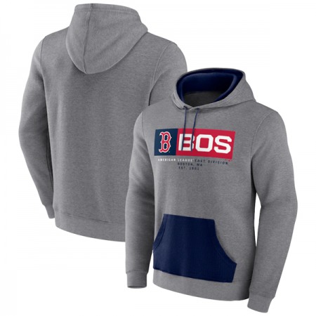 Men's Boston Red Sox Heathered Gray iconic Steppin Up Fleece Pullover Hoodie