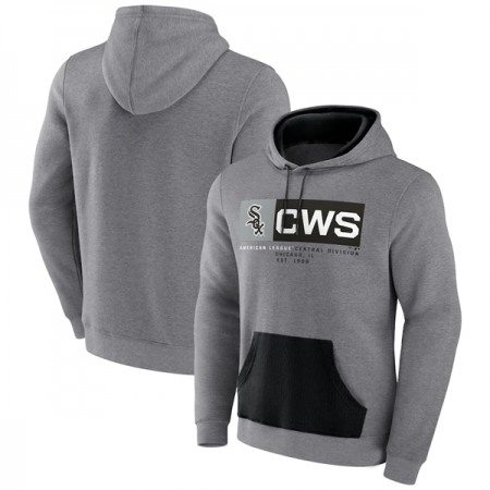 Men's Chicago White Sox Heathered Gray iconic Steppin Up Fleece Pullover Hoodie