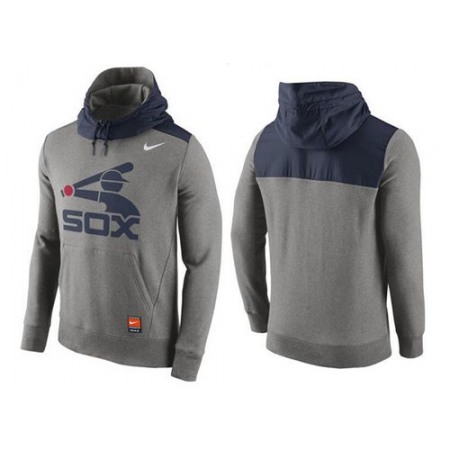 Men's Chicago White Sox Nike Gray Cooperstown Collection Hybrid Pullover Hoodie