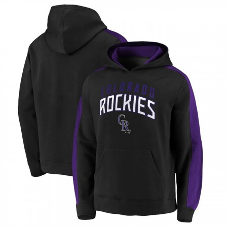 Men's Colorado Rockies Black Game Time Arch Pullover Hoodie Pullover Hoodie