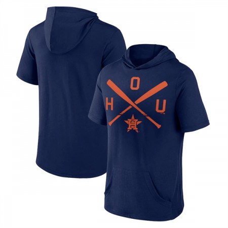 Men's Houston Astros Navy Short Sleeve Pullover Hoodie