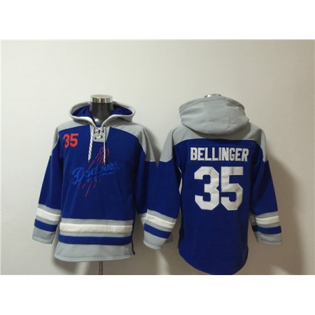 Men's Los Angeles Dodgers #35 Cody Bellinger Blue Ageless Must-Have Lace-Up Pullover Hoodie