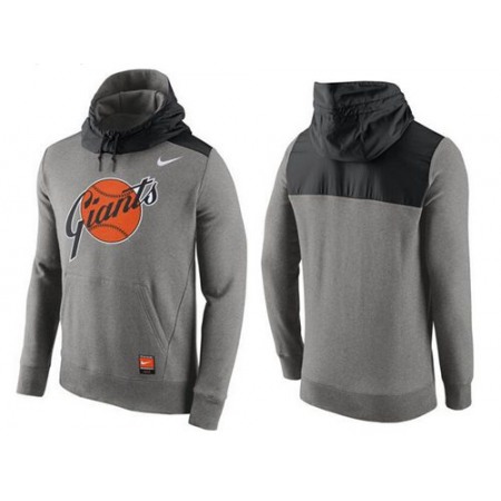 Men's San Francisco Giants Nike Gray Cooperstown Collection Hybrid Pullover Hoodie_1