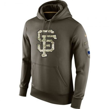 Men's San Francisco Giants Nike Olive Salute To Service KO Performance Hoodie