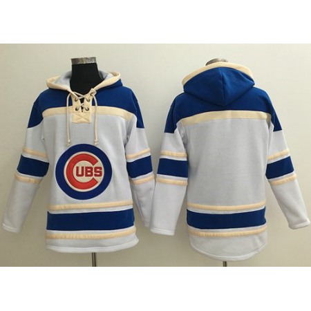 Cubs Blank White Sawyer Hooded Sweatshirt MLB Hoodie