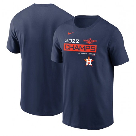 Men's Houston Astros Navy 2022 World Series Champions Champion Logo T-Shirt