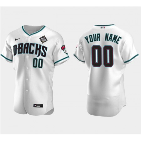 Men's Arizona Diamondbacks Actve Player Custom White 2023 World Series Flex Base Stitched Jersey