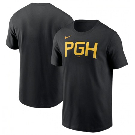 Men's Pittsburgh Pirates Black 2023 City Connect Wordmark T-Shirt