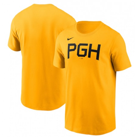 Men's Pittsburgh Pirates Gold 2023 City Connect Wordmark T-Shirt