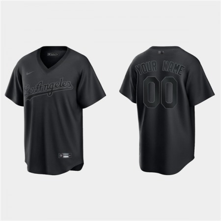 Men's Los Angeles Dodgers ACTIVE Player Custom Black Pitch Black Fashion Replica Stitched Jersey