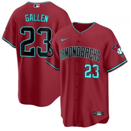 Men's Arizona Diamondbacks #23 Zac Gallen 2023/24 Red Cool Base Stitched Baseball Jersey