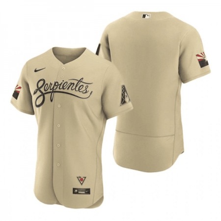 Men's Arizona Diamondbacks Blank 2021 Cream City Connect Flex Base Stitched MLB Jersey