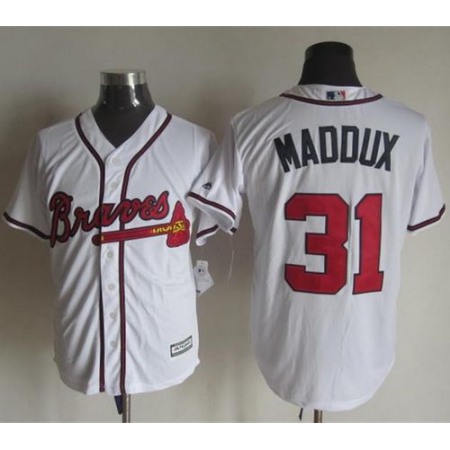 Braves #31 Greg Maddux White New Cool Base Stitched MLB Jersey