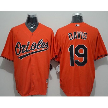 Orioles #19 Chris Davis Orange New Cool Base Stitched MLB Jersey