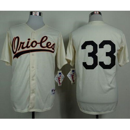 Orioles #33 Eddie Murray Cream 1954 Turn Back The Clock Stitched MLB Jersey