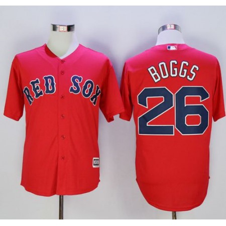 Red Sox #26 Wade Boggs Red New Cool Base Stitched MLB Jersey