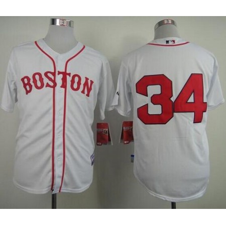 Red Sox #34 David Ortiz White Stitched MLB Jersey