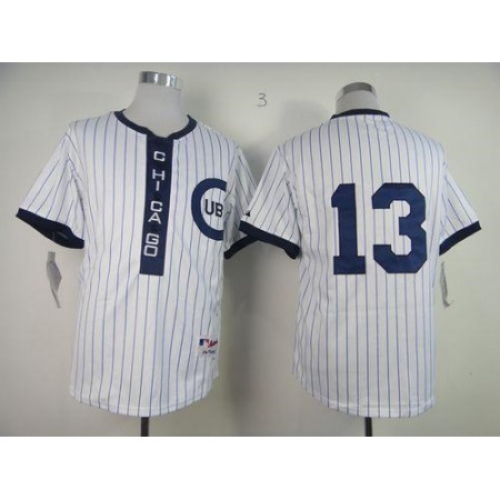 Cubs #13 Starlin Castro White 1909 Turn Back The Clock Stitched MLB Jersey