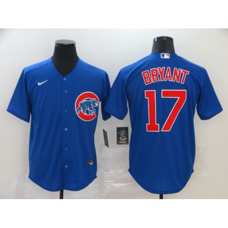 Men's Chicago Cubs #17 Kris Bryant Royal Cool Base Stitched MLB Jersey