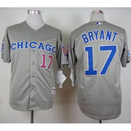 Cubs #17 Kris Bryant Grey 1990 Turn Back The Clock Stitched MLB Jersey