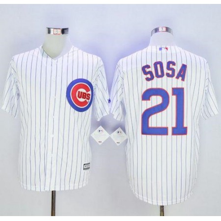 Cubs #21 Sammy Sosa White New Cool Base Stitched MLB Jersey