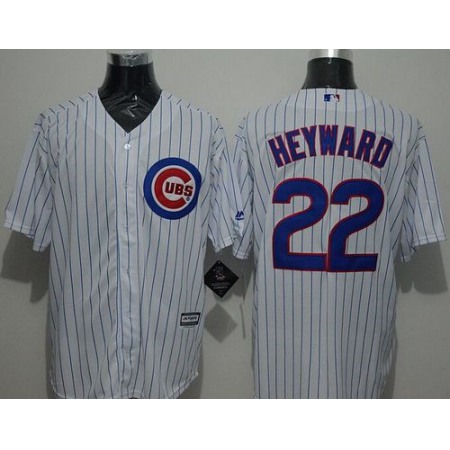 Cubs #22 Jason Heyward White Strip New Cool Base Stitched MLB Jersey