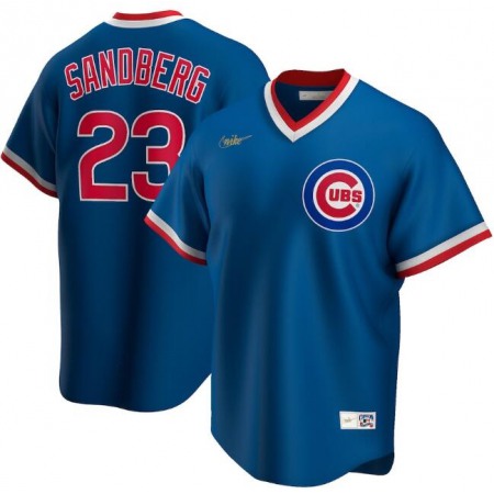 Men's Chicago Cubs #23 Ryne Sandberg 2020 New Blue Cool Base Stitched Jersey