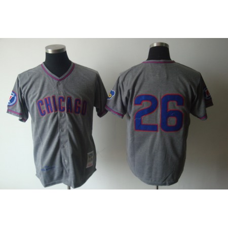 Mitchell And Ness 1968 Cubs #26 Billy Williams Grey Stitched Throwback MLB Jersey