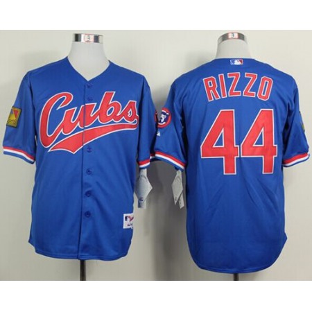 Cubs #44 Anthony Rizzo Blue 1994 Turn Back The Clock Stitched MLB Jersey