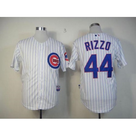 Cubs #44 Anthony Rizzo White Cool Base Stitched MLB Jersey