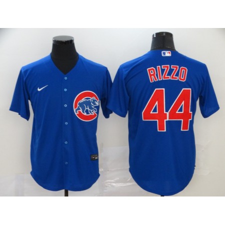 Men's Chicago Cubs #44 Anthony Rizzo Blue Cool Base Stitched MLB Jersey