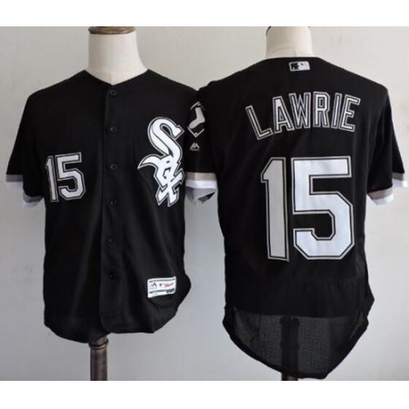 White Sox #15 Brett Lawrie Black Flexbase Authentic Collection Stitched MLB Jersey