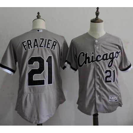 White Sox #21 Todd Frazier Grey Flexbase Authentic Collection Stitched MLB Jersey