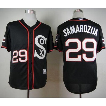 White Sox #29 Jeff Samardzija Black New Cool Base Stitched MLB Jersey