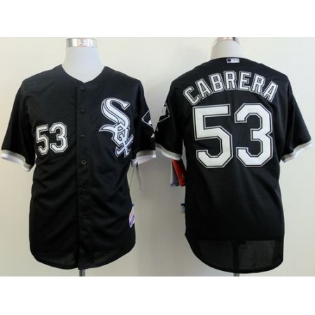 White Sox #53 Melky Cabrera Black Cool Base Stitched MLB Jerseys