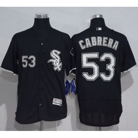 White Sox #53 Melky Cabrera Black Flexbase Authentic Collection Stitched MLB Jersey