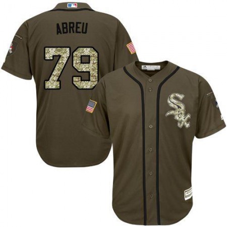 White Sox #79 Jose Abreu Green Salute to Service Stitched MLB Jersey