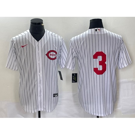 Men's Cincinnati Reds #3 Scooter Gennett White Field of Dreams Stitched Baseball Jersey