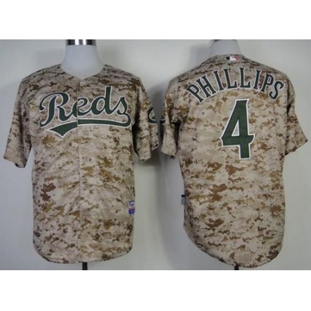 Reds #4 Brandon Phillips Camo Alternate Cool Base Stitched MLB Jersey