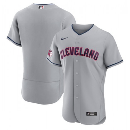 Men's Cleveland Guardians Blank Grey Flex Base Stitched Jersey