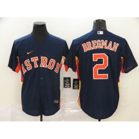 Men's Houston Astros #2 Alex Bregman Navy Cool Base Stitched MLB Jersey