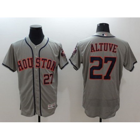 Astros #27 Jose Altuve Grey Flexbase Authentic Collection Stitched MLB Jersey