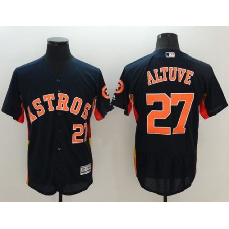 Astros #27 Jose Altuve Navy Blue Flexbase Authentic Collection Stitched MLB Jersey