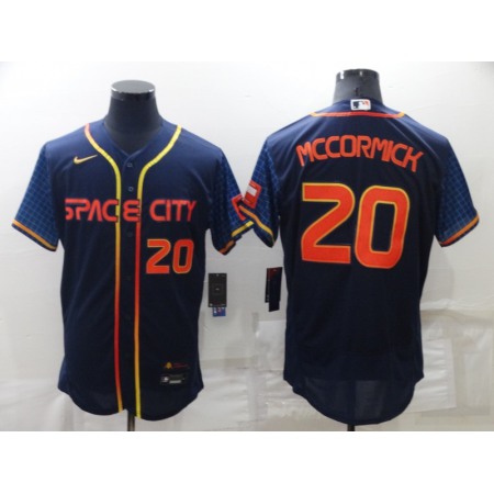 Men's Houston Astros #20 Chas McCormick 2022 Navy City Connect Flex Base Stitched Baseball Jersey