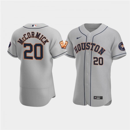 Men's Houston Astros #20 Chas McCormick Grey 60th Anniversary Flex Base Stitched Baseball Jersey