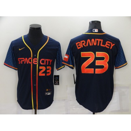 Men's Houston Astros #23 Michael Brantley 2022 Navy City Connect Cool Base Stitched Jersey