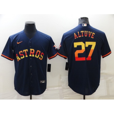 Men's Houston Astros #27 Jose Altuve 2022 Navy Cool Base Stitched Jersey