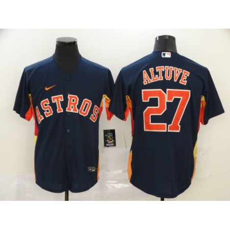 Men's Houston Astros #27 Jose Altuve Navy Cool Base Stitched MLB Jersey