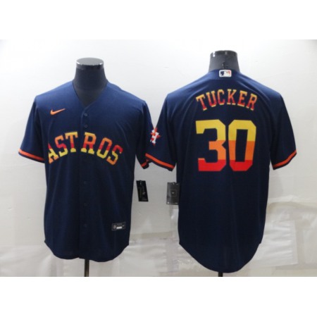 Men's Houston Astros #30 Kyle Tucker 2022 Navy Cool Base Stitched Jersey